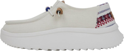 Hey Dude Wendy Peak Baja Stripe Women's Casual Shoes, White, W7