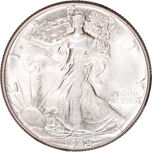 1945 50c Walking Liberty Half Dollar ~ Uncirculated