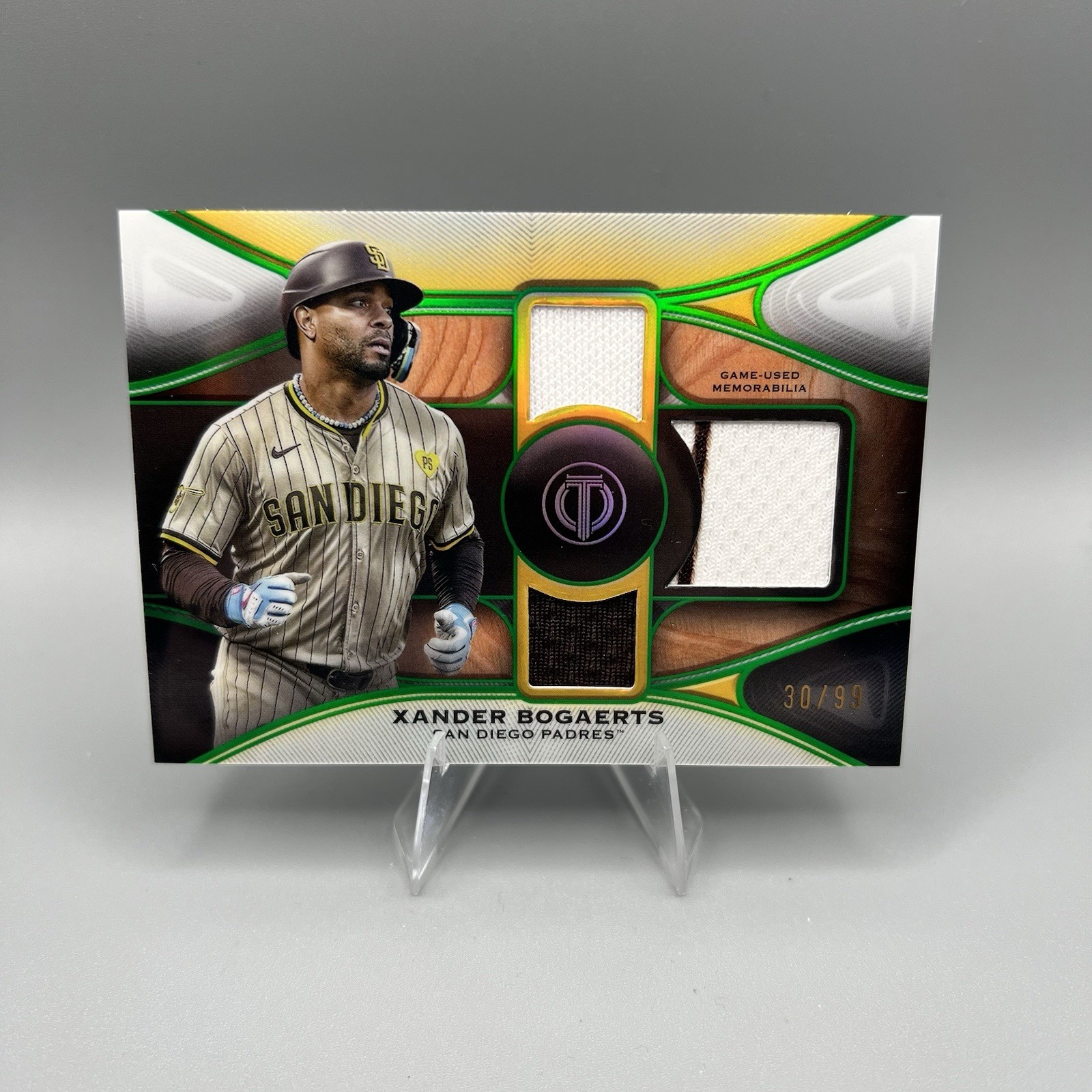 XANDER BOGAERTS 2025 Topps Tribute Blue Triple Relic /99 Padres TTR-XB