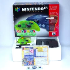 Nintendo 64 N64 Console CIB Toys R Us Limited Edition W/Extreme Green Controller