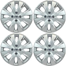 2012-2015 Toyota Yaris Style # 509-15S + LOGO 15" Replacement Hubcaps NEW SET/4