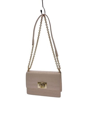 FURLA Shoulder Bag Leather PNK 1927 MINI CROSS BODY Used