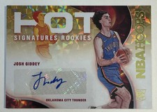 2021-2022 Panini NBA Hoops Josh Giddey Hot Signatures Rookie Auto Autograph