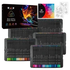 120-Color Colored Pencils Set Metallic colored Pencils Sketching Pencils Colo...