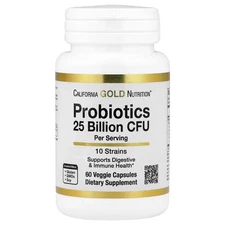 Probiotics, 10 Strain Blend, 25 Billion CFU, Supports Digestive & Immune Health,