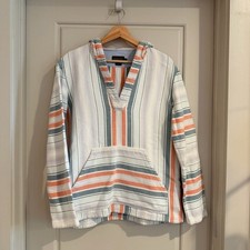 Pendleton Surf Stripe Baja Hooded Pullover Women's Size Small