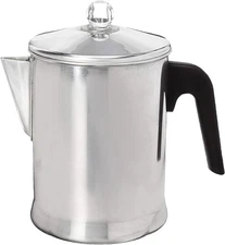 Primula Today Aluminum Stove Top Percolator Maker Durable, 9 Cup, Silver