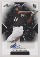 2021 Leaf Perfect Game National Showcase Black 26/50 Tavion Vaughns Auto 01wi
