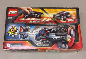 LEGO Racers 8669 Fire Spinner 360 NEW! Spins out! Black Race Car Flywheel Motor