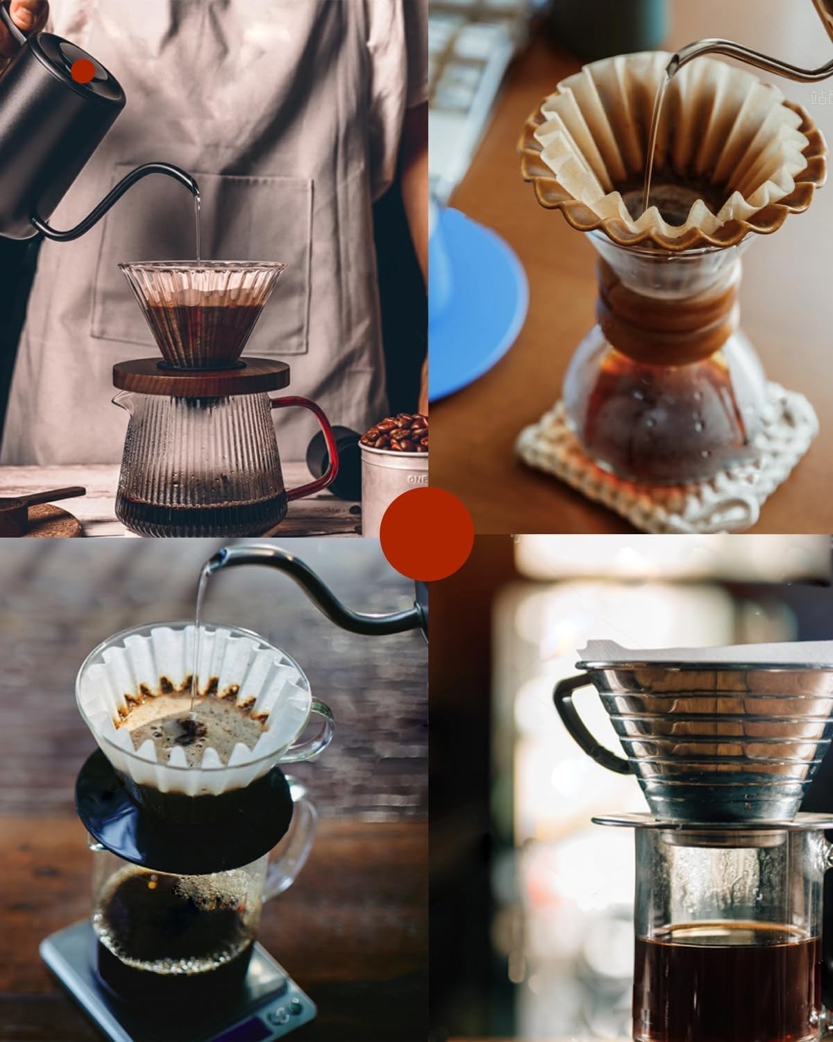 Kalita Wave 185 Coffee Filters 100Ct Disposable Basket Paper 2-5 Cup Pour Over
