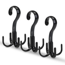 Belt Hanger Scarf Tie Rack Holder Hook for Closet Organizer 360 Degree Rotati...