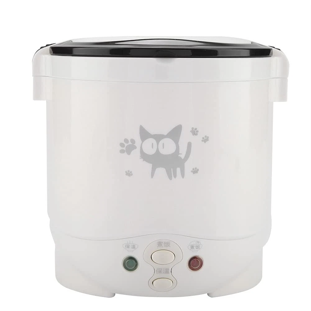 1L Mini Rice Cooker, 12V Electric Lunch Box Portable Travel Rice Cooker for Da...