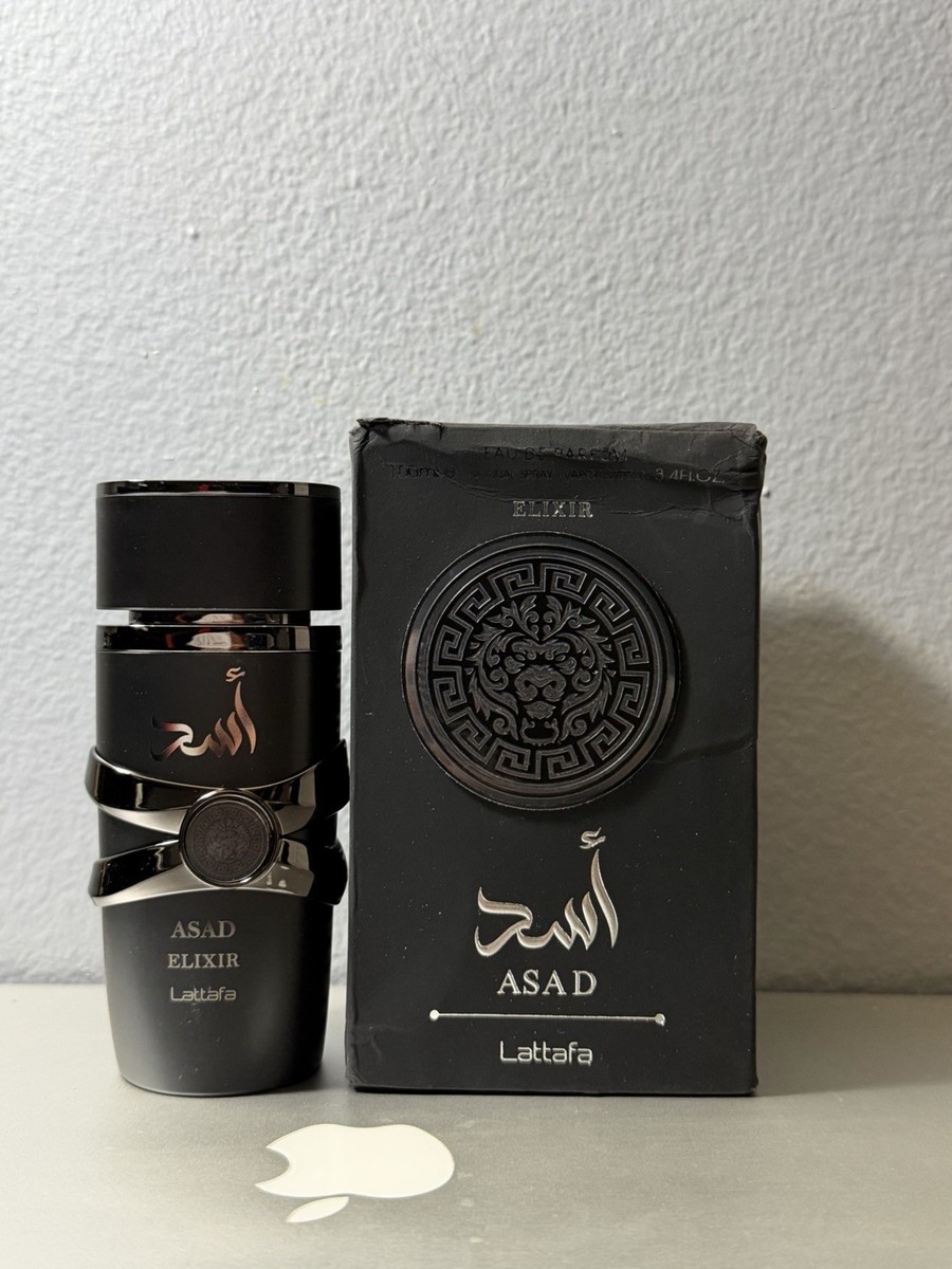 Lattafa Asad Elixir Eau de Parfum Spray 3.4 fl oz Regular Size Exp
