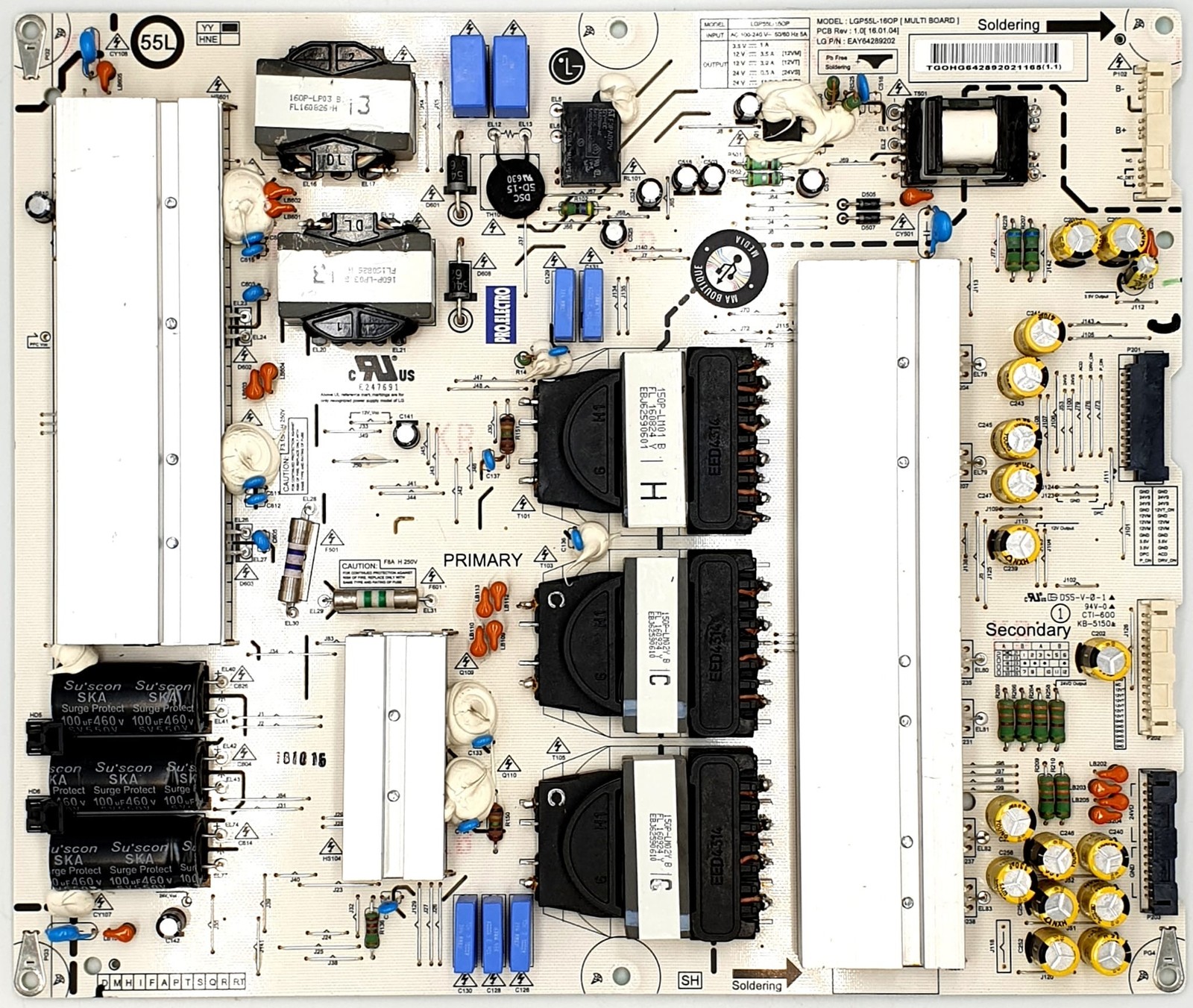 Composant alimentation premium EAY64289202 pour TV LG OLED
