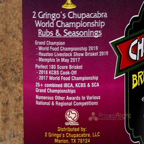 2 Gringos Chupacabra Brisket Magic Blend 12 Oz All Purpose Seasoning Single - Imagen 3 de 6