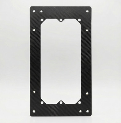 ATX-SFX PSU Adapterplatte Carbon-Look   Netzteil-Halterung mit Edelstahlgewind