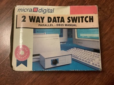 MICRA DIGITAL 2 WAY DATA SWITCH PARALLEL DB25 MANUAL NEW