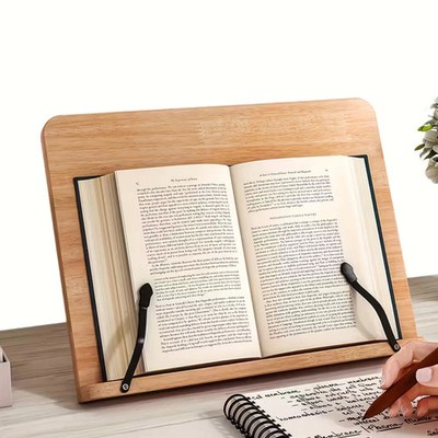 Bambus Buchständer 20x28cm Leseständer höhenverstellbar Kochbuchhalter
