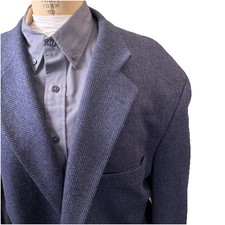 CHAPS Ralph Lauren Vintage Herringbone Blazer 48R Wool Sport Coat Blue Canada