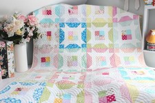 New Handmade Baby Girl Quilt  4 Patch Stars