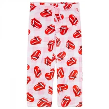 Rolling Stones Mouth Logo All Over Print Sleep Pants Pink