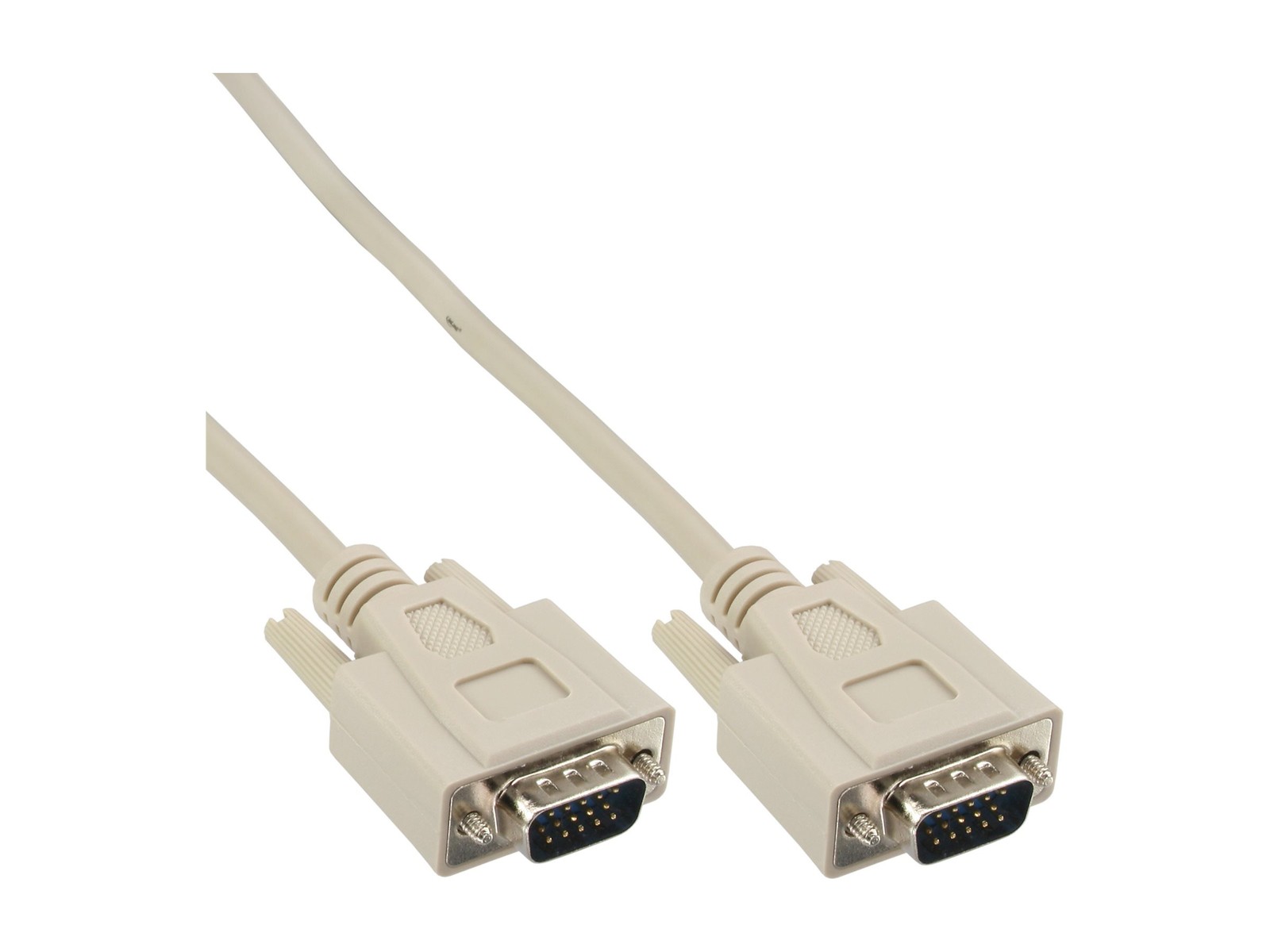 InLine Cavo VGA Sub-D 15pin maschio / maschio 2m beige cable 15pin HD 17712