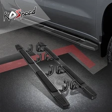 6" Black Aluminum Running Board Step Bar for 19-24 Silverado/Sierra Crew Cab
