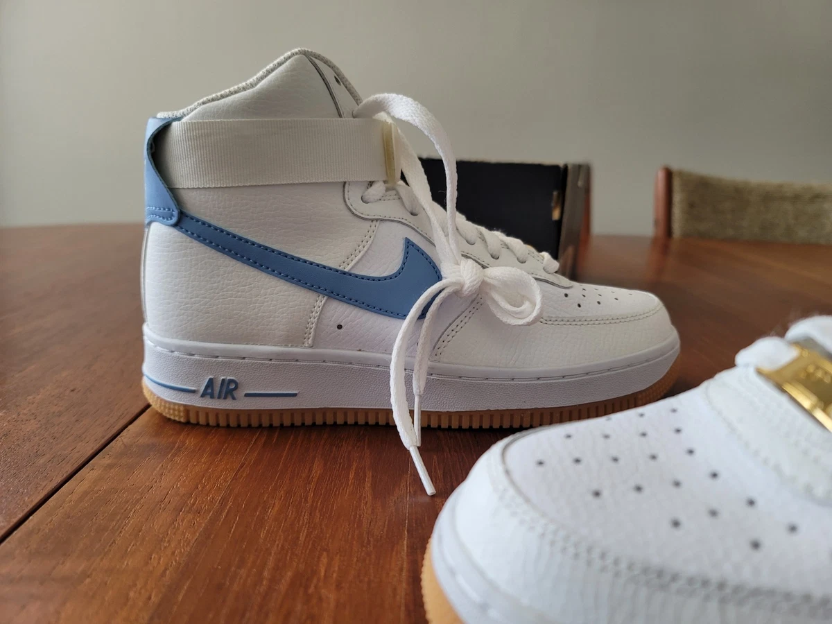 Nike Air Force 1 High White Light Blue Gum W for sale | eBay