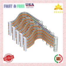 5 Pcs GPIO Ribbon Cable Raspberry Pi Male to Female 40Pin Breadboard Jumper Wire