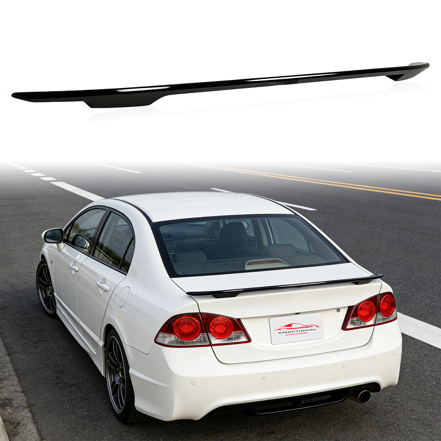 Gloss Black Rear Trunk Spoiler Lip Roof Tail Wing For Maserati GranTurismo Y