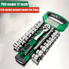 72Drive Socket Set 1/4"-3/8"-1/2", Ratchet Wrench Sockets Compact Sockets for Ca