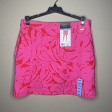 Rafaella Sportswear Women s Tropical Print Skort Skirt W/ Pockets Size Large NWT