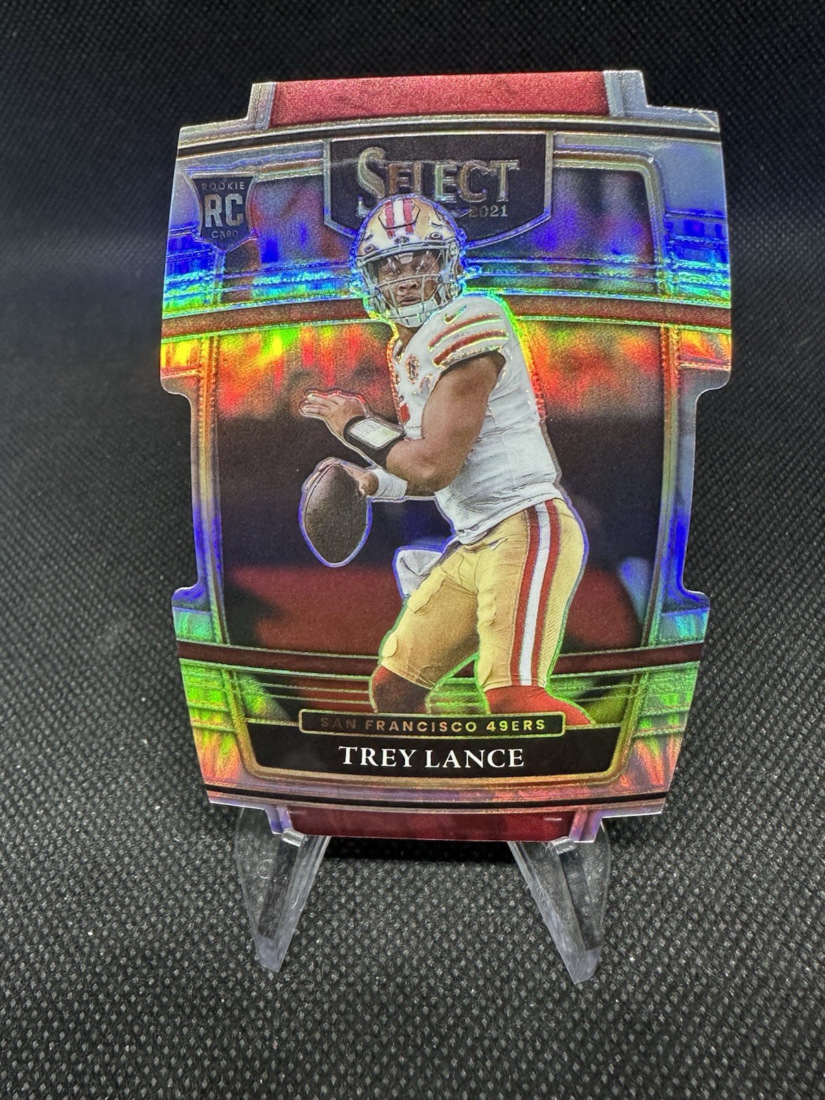 2021 Panini Select - Concourse Trey Lance #45 Silver Prizm Die-Cut (RC)