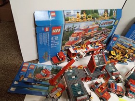LEGO CITY Fire Stations Lot 7945 7208 7213 7891 With Minifigures And Accessories
