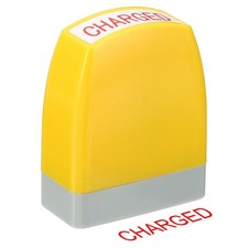 Charged Notice Stamp, Office Stamp Pre Inked Stamp, Yellow