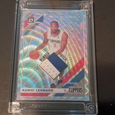 Kawhi Leonard Jersey Fusion Number Patch /10  donruss optic  La clippers