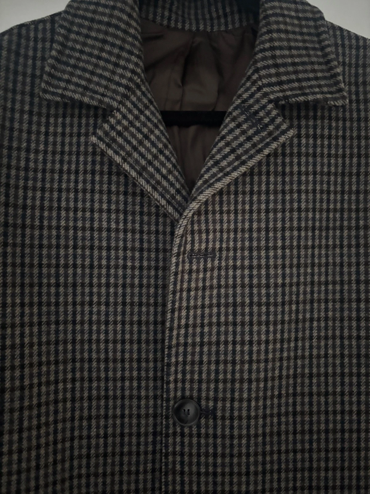 Mens Officine Generale houndstooth wool coat size small S 46 - product detail image 2