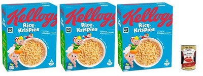Kellogg's Rice Krispies, 3x360g, geröstete Cerealien mit Crunch+Polpa