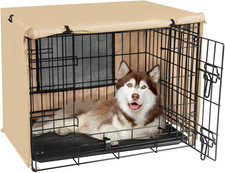 Seiyierr Dog Crate Cover - Kennel Cover Fit for 30 Inch, Double Door Polyester C