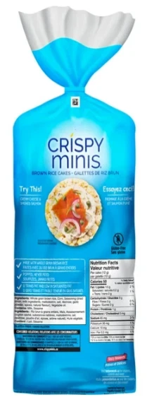 Quaker Crispy Minis Everything Large Brown Rice Cakes, 168g (4 Pack) - Image 3 of 4