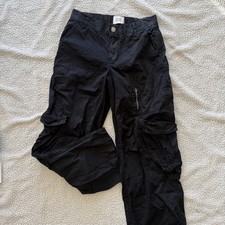 BDG Urban Outfitters Pants Womens Size 2 Black Cargo Baggy Wide Leg Y2K
