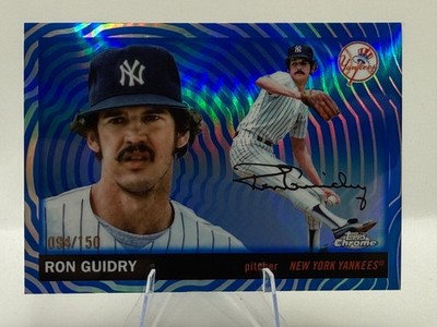 2025 Topps Chrome Platinum Ron Guidry Blue Vibrations Refractor #/150 Yankees