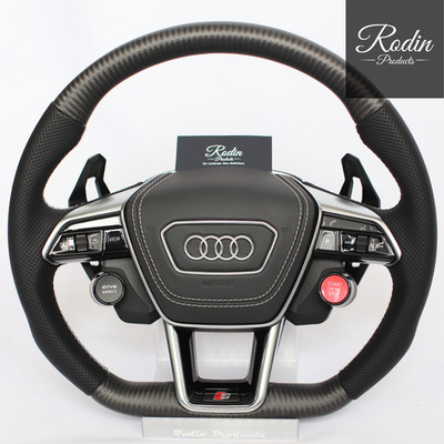 Carbon Lenkrad passend für Audi A6 C8 S-Line Carbon Leder Drive Select NEU