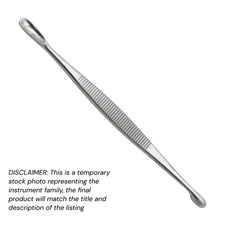 Volkman Curette, 8.75", Serrated Handle, Oval Cups, Medium, Economy