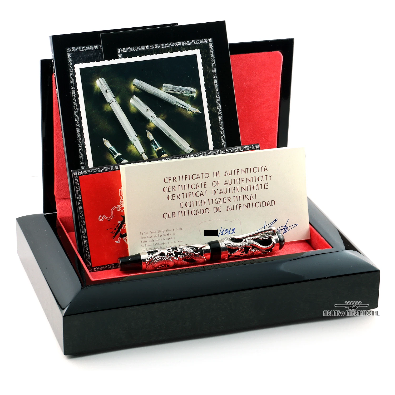 Montegrappa 1995 Dragon LE Gold & Silver Fountain Pen Set