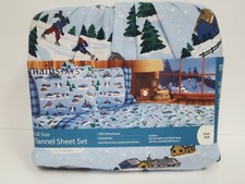 Full Size Flannel Sheet SNOW PARK Mainstays