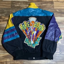 Vintage Wild Wabbit Hare Jordan Looney Tunes Jeff Hamilton Leather Jacket Size L