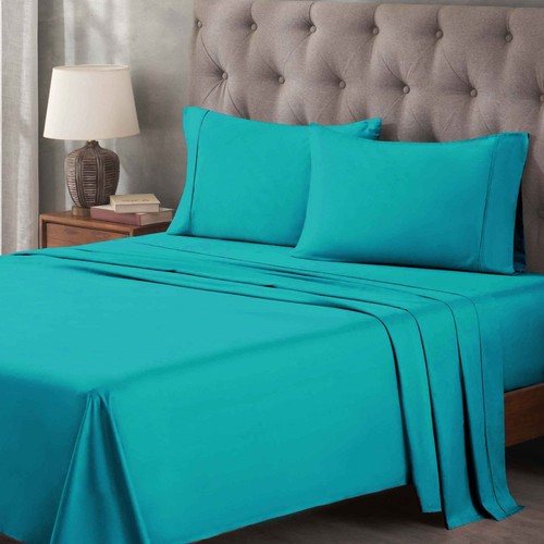 Egyptian Cotton Blend 400 Thread Count Solid Deep Pocket Sheet Set - Picture 126 of 140
