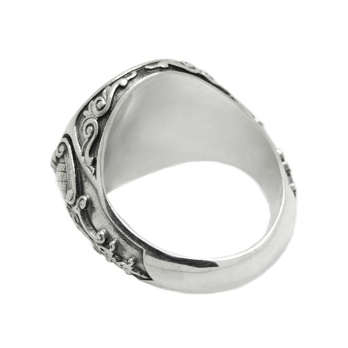 Maltese Cross Knights Hospitaller Sterling Silver Mens Ring Signet - Picture 4 of 9