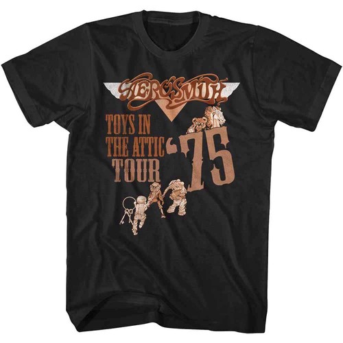 Aerosmith Toys in the Attic Tour '75 Men's T Shirt - Picture 2 of 8